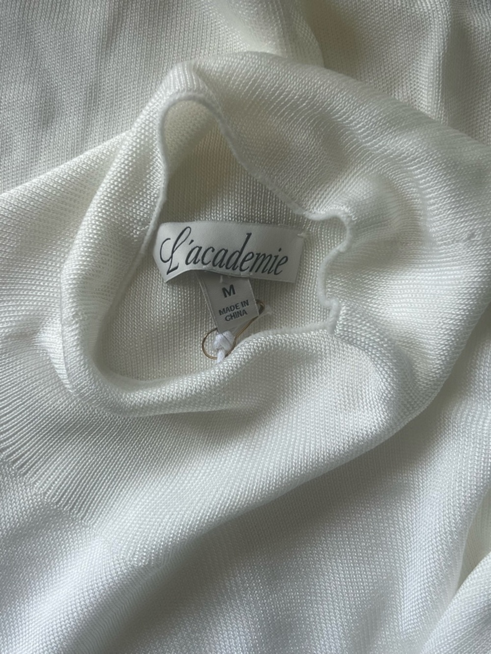 REVOLVE L’academie NWT Sydni Knit Top Ivory Size Medium - Picture 5 of 5